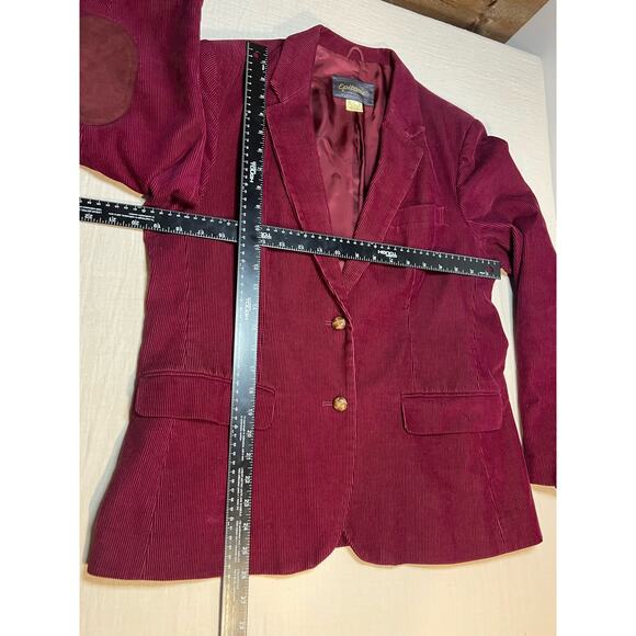Vintage Womans Epitome‎ Corduroy Blazer Jacket Burgundy  100% Cotton - Picture 9 of 10